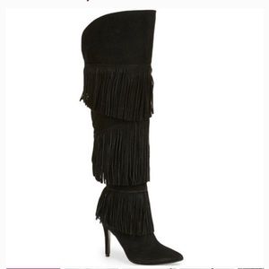 Chinese Laundry Kristin Cavallari Chance Over the Knee Fringe Boot